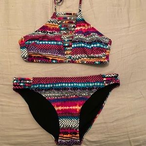 No Boundaries colorful bikini